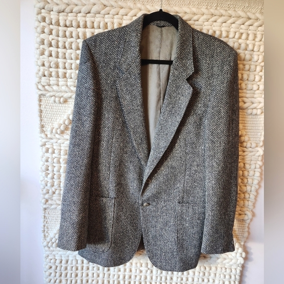 Vintage Houndstooth Wool Jacket - Picture 1 of 12